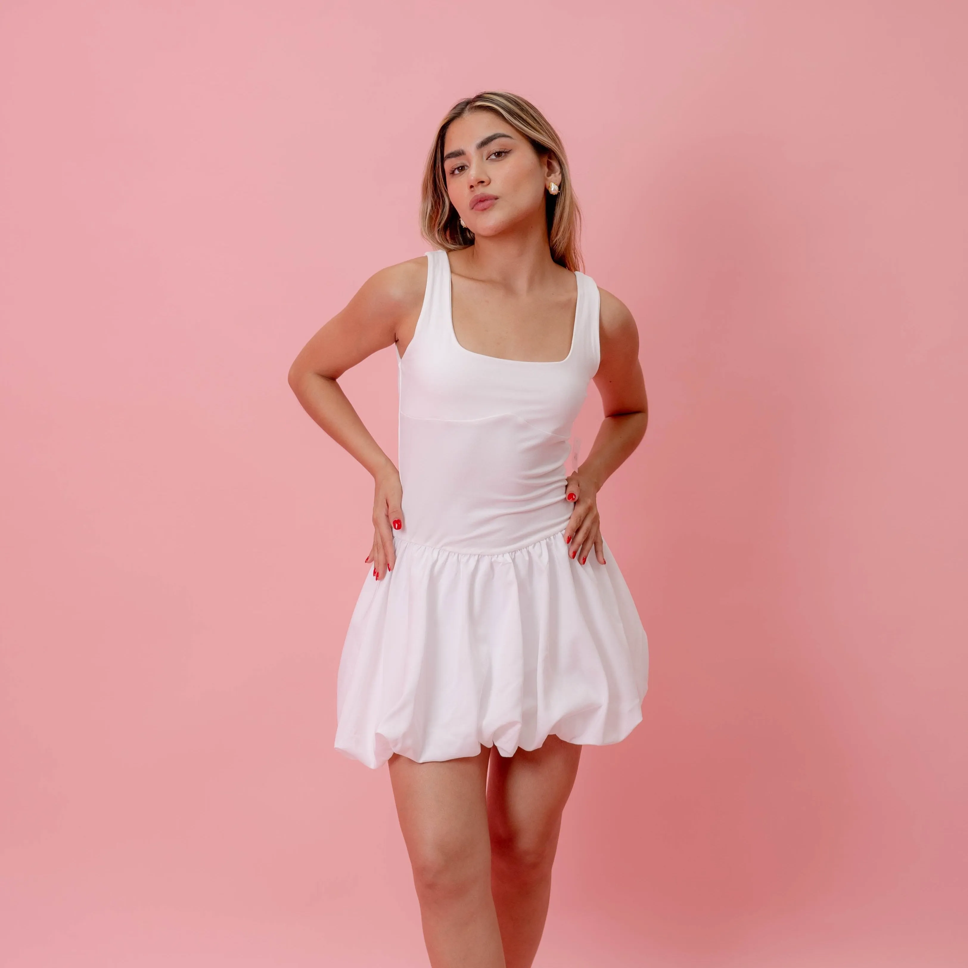 WHITE MINI DRESS