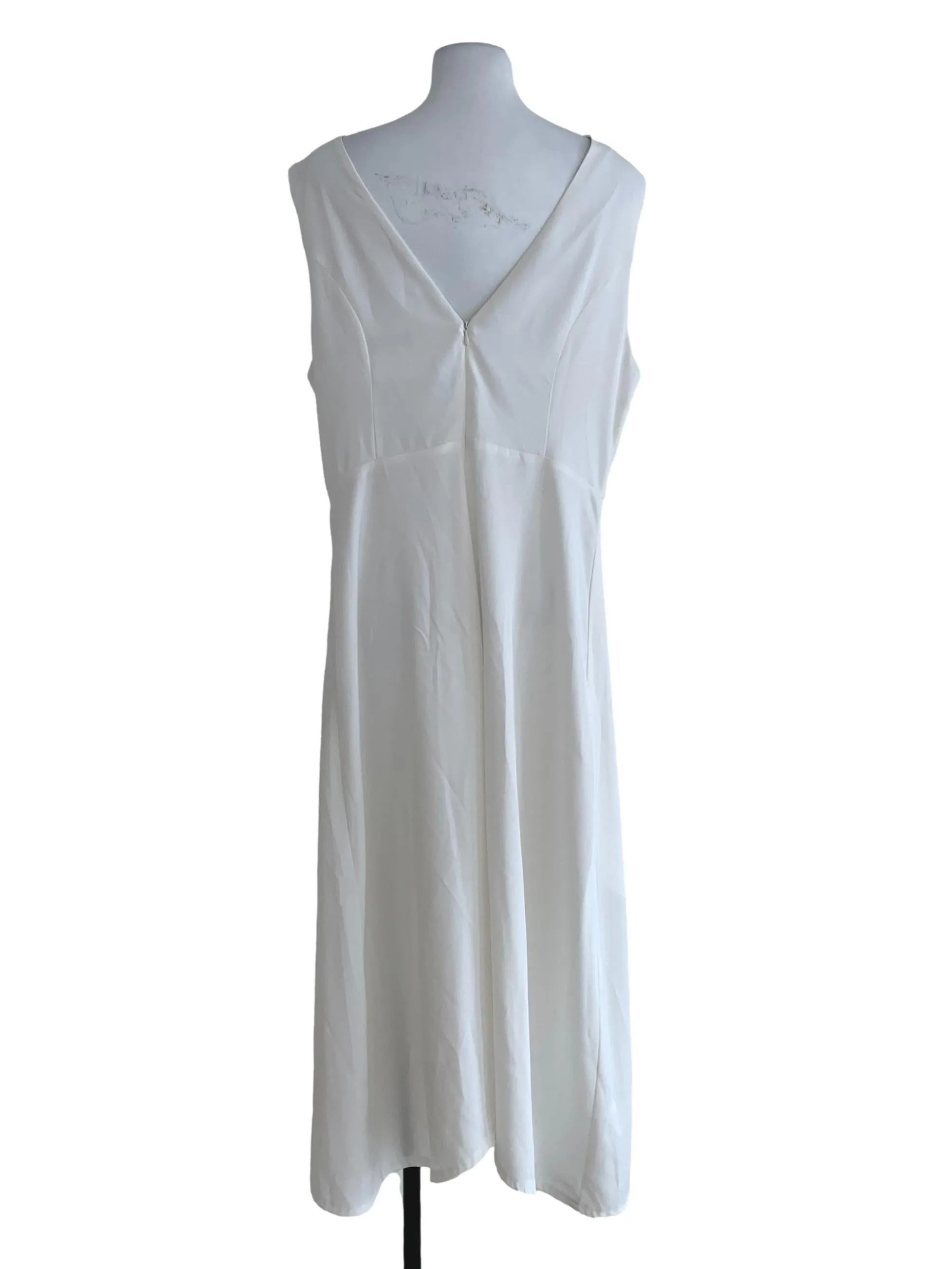 White Plain A-Line Dress