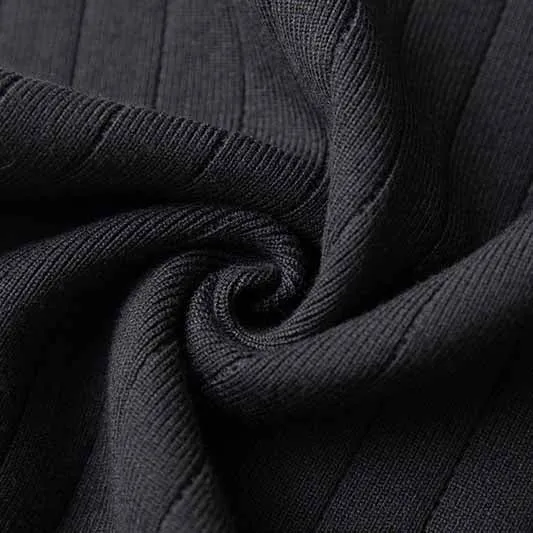 Women Knitted Knee Length Dress Ladies Sleeveless Body-con Dress