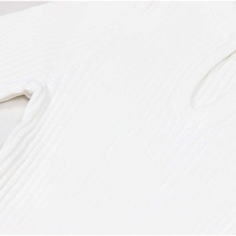 Women's Knitted Skater Short Dress Ribbed Mini Dress in White