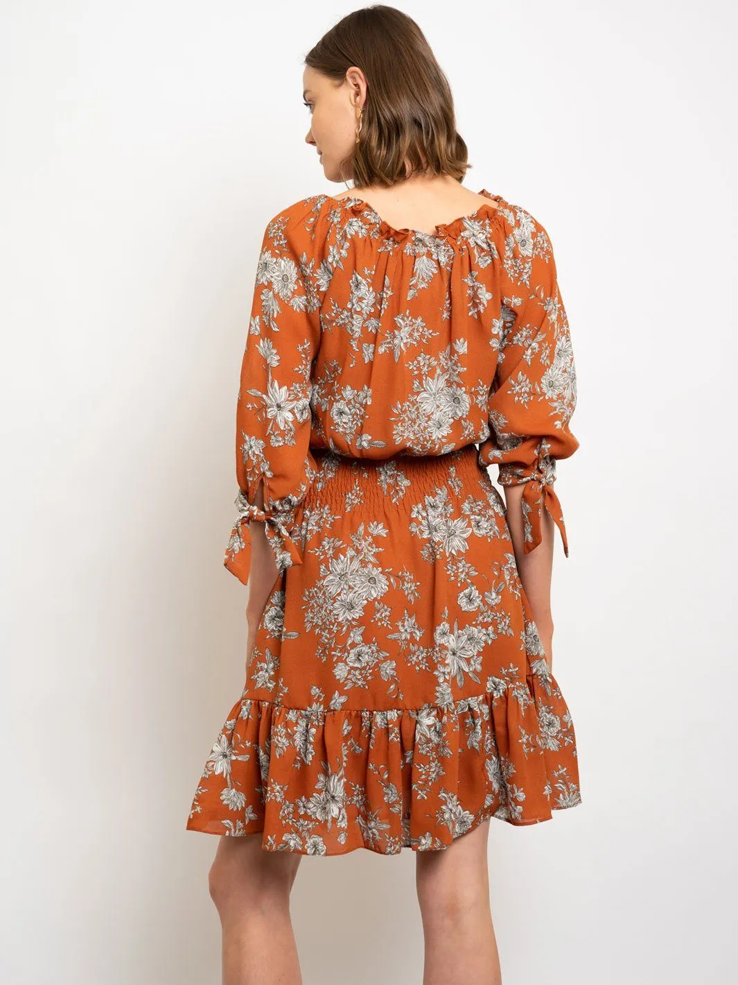WOMEN'S PEASANT KNEE LENGTH DRESS