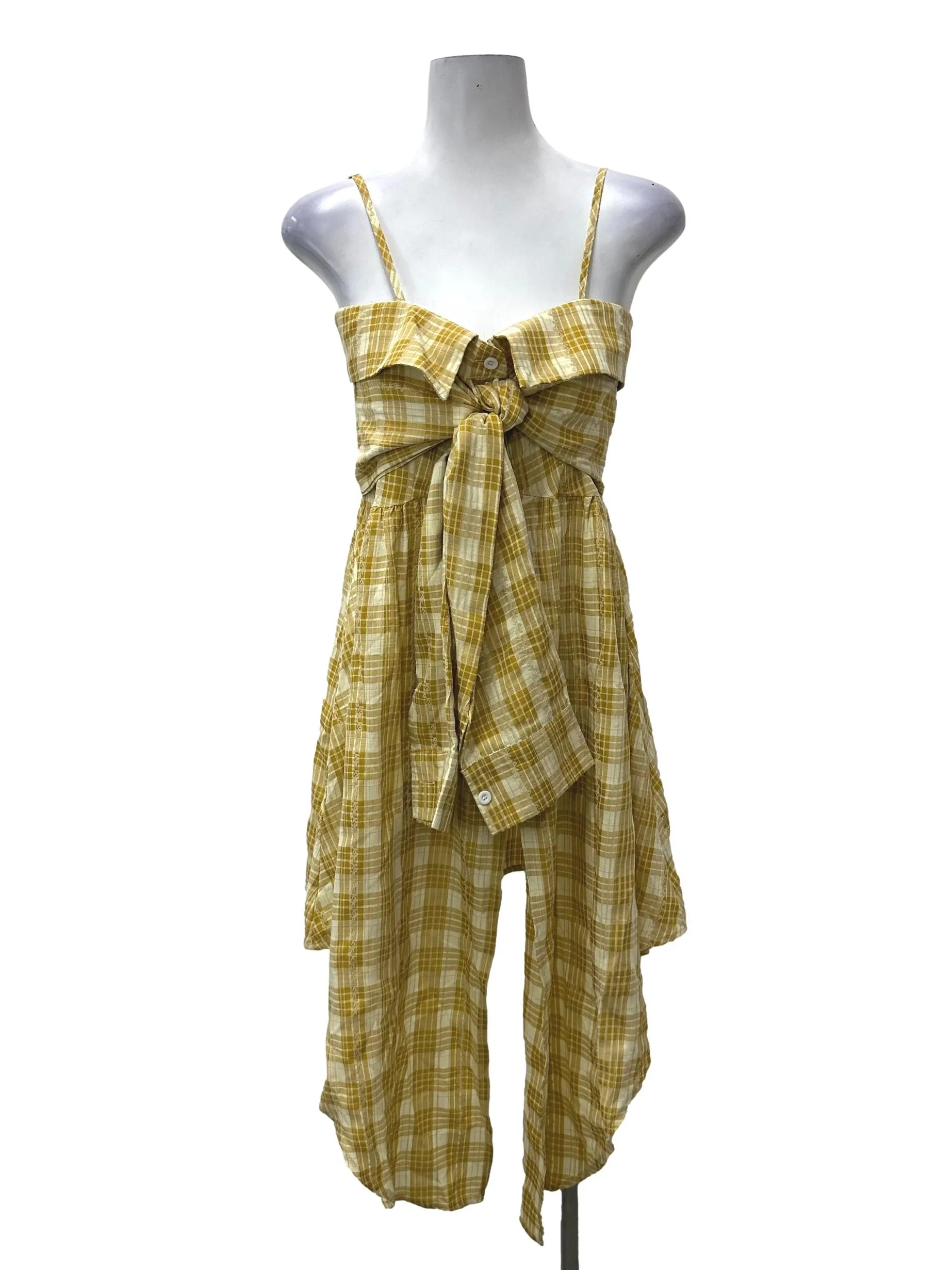 Yellow Plaid Dress