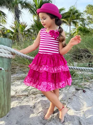 You're The Berry Best Tank Tiered Lace Dress