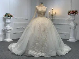Z030-BYG SUPER LUXURIOUS BALL GOWN WITH HEAVY BEEDING LACE