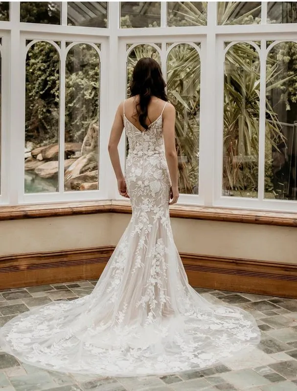 Zavana Couture Size 6 ZB22433 Ivory/Champ/Nude Gown